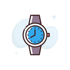 Wristwatch Vector Icon Style Illustration. Advertising and Media symbol EPS 10