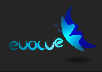 Black Evolve Butterfly Logo