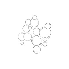 Bubble water vector illustration design template