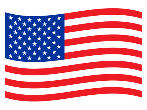 American national flag icon design graphic