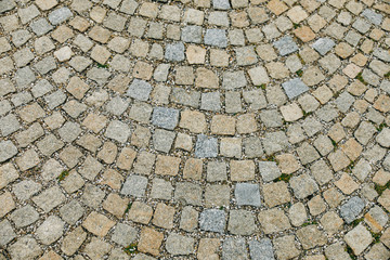 texture stones paved semicircle