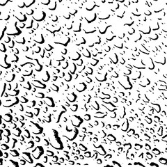 Seamless pattern of Raindrops silhouette on white background. Vector