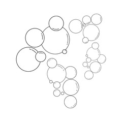 Bubble water vector illustration design template