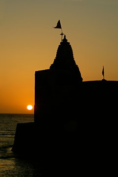 Sunset in Dwaraka.