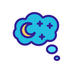 See the sleep icon vector. A thin line sign. Isolated contour symbol illustration