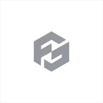 Initial letter gf or fg logo design template