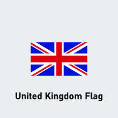 United Kingdom Flag. Isolated vector illustration.