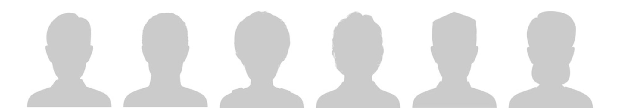 Profile Placeholder Image. Gray Silhouette No Photo