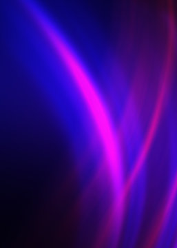 Dark blue abstract background with ultraviolet neon glow, blurry light lines, waves © Laura Сrazy