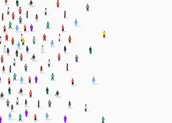 Large group of people on white background. People communication concept.