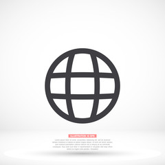 Planet vector icon , lorem ipsum Flat design