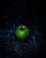 Apple under rainfall