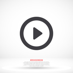 Play vector icon , lorem ipsum Flat design