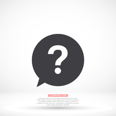 Question vector icon , lorem ipsum Flat design