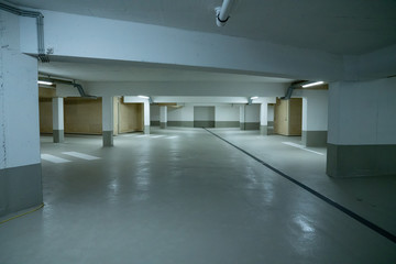 modern interior of a parking level