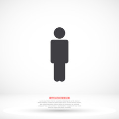 Human vector icon , lorem ipsum Flat design