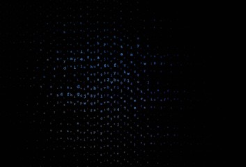 Dark Blue, Yellow vector backdrop with english symbols.