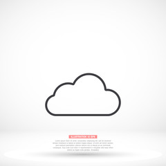 Cloud vector icon , lorem ipsum Flat design