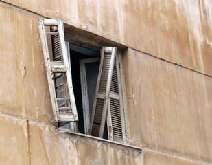 windows of an old building