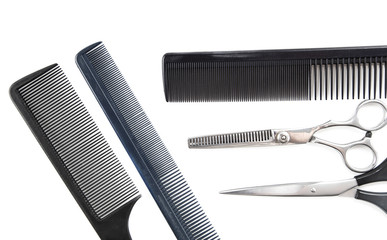 Scissors and combs for cutting hair