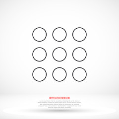 Keyboard vector icon , lorem ipsum Flat design