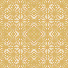 Vector geometric seamless pattern, background in modern style. Golden wallpaper pattern.