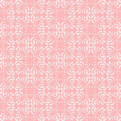 Vector seamless pattern, background in a retro style. Pink wallpaper pattern.