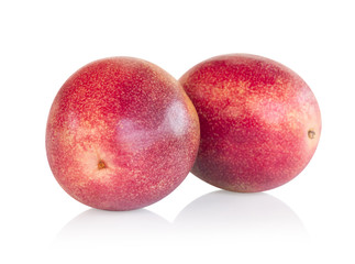 Fresh passion fruit isolated on white background, food healthy concept