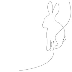Bunny on white background vector illustration