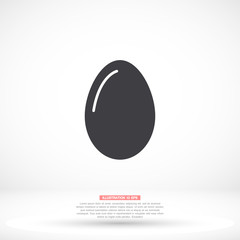 egg icon vector, solid illustration , lorem ipsum Flat design