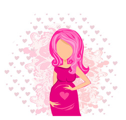 It's A Girl! - pregnant woman card