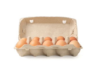 Egg Box with Chicken Eggs, Carton Pack or Egg Container
