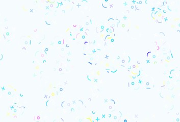 Light Multicolor vector layout with algebra elements.