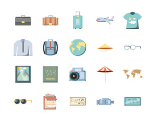 Isolated travel and airport icon set vector design