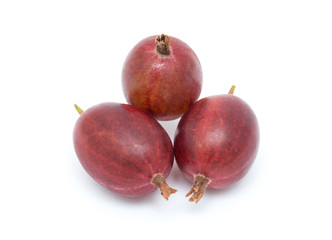Gooseberries. Fresh gooseberries isolated with clipping path