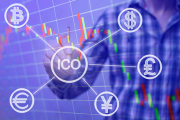 ICO, Initial Coin Offering.