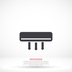 Conditioning vector icon , lorem ipsum Flat design