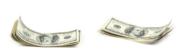 money isolated on a white