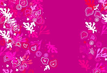 Plakat Light Purple, Pink vector backdrop with memphis shapes.