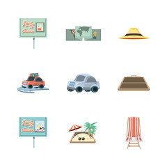 Isolated travel and trip icon set vector design