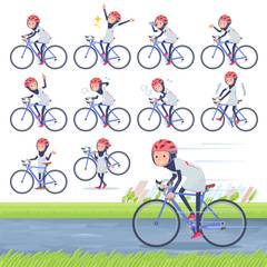 Naklejka premium flat type Arab women White Sportswear_road bike