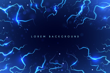 Lightning background with sparks and place for text