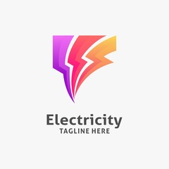 Electrical lightning logo design