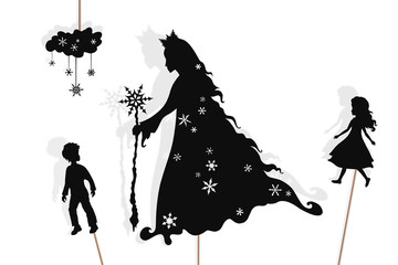 Snow Queen storytelling, shadow puppets