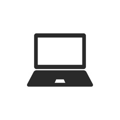 Laptop Icon Vector Illustration. Simple flat symbol.