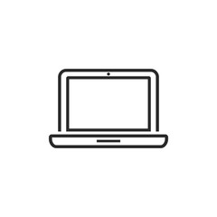 Laptop Icon Vector Illustration. Simple flat symbol.