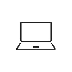 Laptop Icon Vector Illustration. Simple flat symbol.