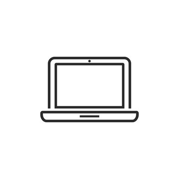 Laptop Icon Vector Illustration. Simple flat symbol.