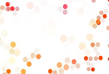 Light Red vector background with bubbles.