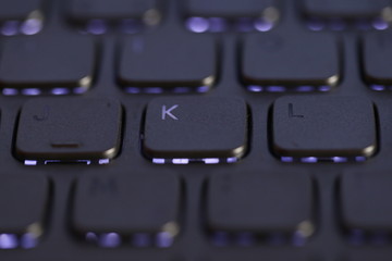 closeup of computer keys